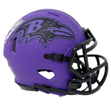 Derrick Henry Baltimore Ravens Signed Riddell Rave Mini Helmet BAS Beckett