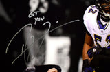 Ray Lewis Signed Ravens 16x20 Over Roethlisberger Photo w/Got You-Beckett W Holo