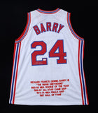 Rick Barry Signed New York Nets Career Highlight Stat Jersey (JSA QR) 8xAll Star