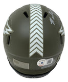 Randall Cunningham Signed Eagles Salute To Service Mini Speed Helmet BAS
