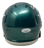 Quinyon Mitchell Signed Eagles Mini Speed Helmet JSA w/ Super Bowl 59 LIX Case