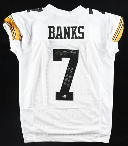 Brad Banks Signed Iowa Hawkeyes Jersey / 2xInscribed (Beckett) / Big 10 MVP 2002