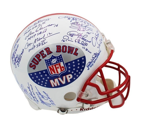 Multi-Signed NFL Proline Super Bowl MVP Helmet With 37 Signatures w- MVP Insc