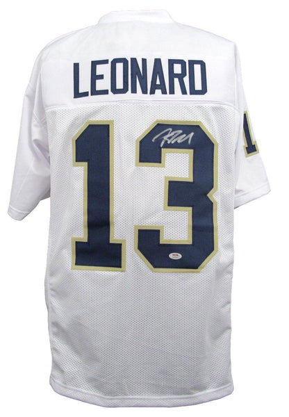 Riley Leonard Signed/Auto White Custom Football Jersey Notre Dame PSA/DNA 195627