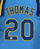Brewers 1982 AL Champ GORMAN THOMAS Signed Custom Replica Blue Jersey AUTO - JSA