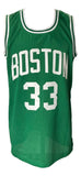 Larry Bird Signed Custom Green Pro-Style Basketball Jersey Bird+JSA ITP