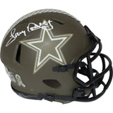 Tony Dorsett Signed Dallas Cowboys Salute 22 Mini Helmet Beckett 40967