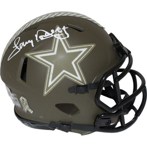 Tony Dorsett Signed Dallas Cowboys Salute 22 Mini Helmet Beckett 40967