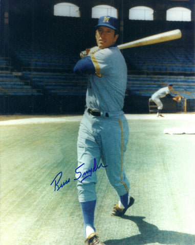 Brewers RUSS SNYDER Signed 8x10 Photo #1 AUTO - Original 1970 Milw Brewers