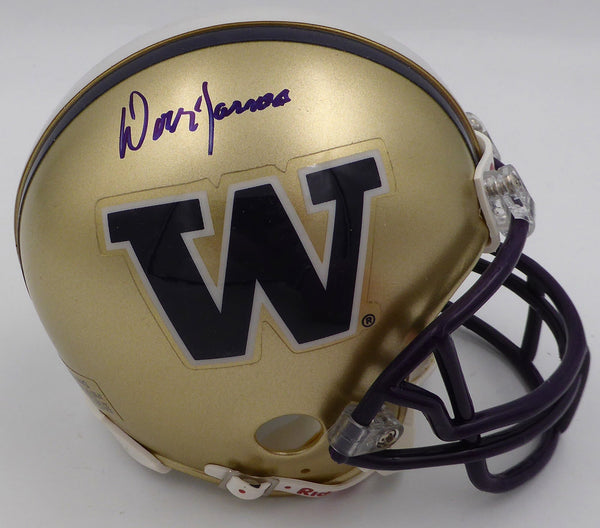 Don James Autographed Signed UW Huskies Mini Helmet MCS Holo #68049