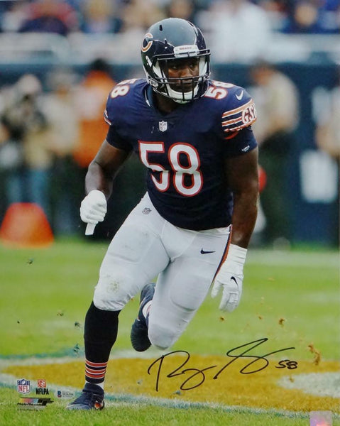 Roquan Smith Signed Bears 16x20 PF Photo Running Right - Beckett Auth *Black