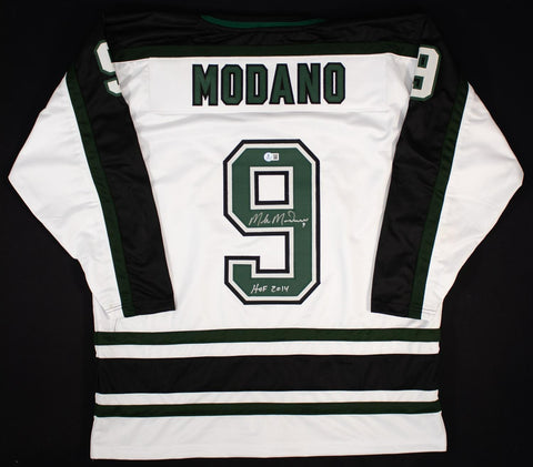 Mike Modano Signed Dallas Stars Jersey (Beckett) 1999 Stanley Cup Champion Cntr.