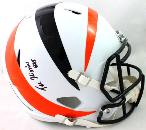 Tee Higgins Signed Cincinnati Bengals F/S AMP Speed Helmet - Beckett W Auth *Blk