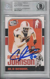 Andre Johnson Autographed 2003 Press Pass #OS9/27 Rookie Card BAS Slab 29459