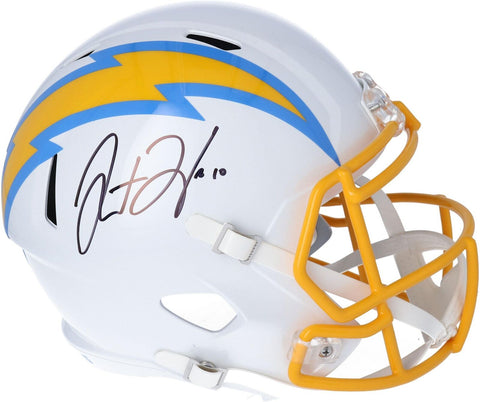Justin Herbert Los Angeles Chargers Autographed Riddell Speed Replica Helmet