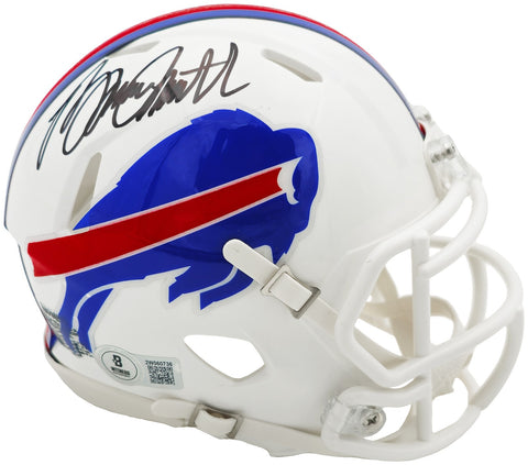 Bruce Smith Autographed Signed Buffalo Bills White Speed Mini Helmet Beckett Wit