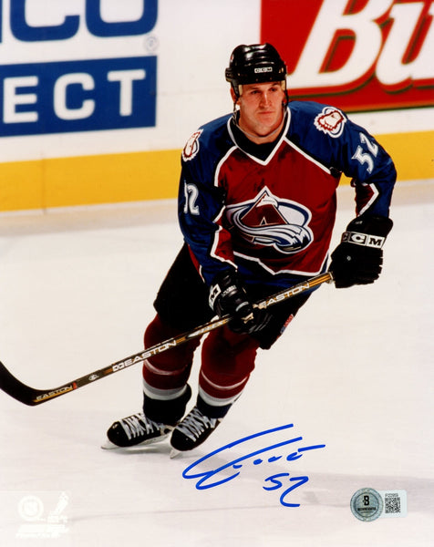 Adam Foote Autographed/Signed Colorado Avalanche 8x10 Photo Beckett 57746