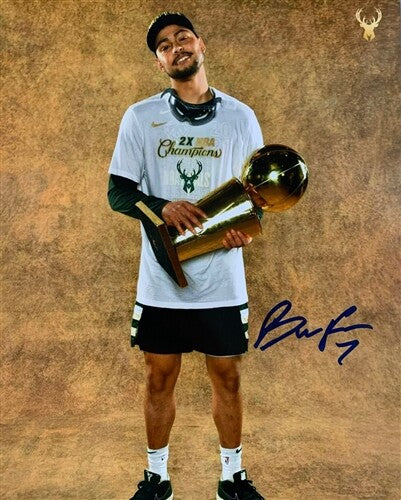 Milw Bucks 2021 NBA Champ BRYN FORBES Signed 8x10 Photo #2 AUTO