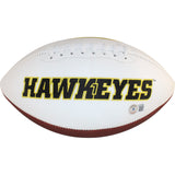 AJ Epenesa Autographed/Signed Iowa Hawkeyes Logo Football Beckett Witness 50258