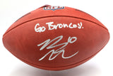 Bo Nix Autographed & Inscribed "Go Broncos" Official NFL Game Ball - BAS COA