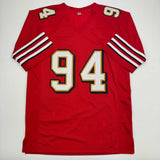 Autographed/Signed Charles Haley San Francisco Red Alternate Jersey JSA COA