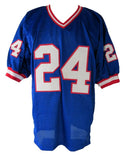 Ottis Anderson Signed/Inscribed Blue Giants Custom Football Jersey JSA XHC66