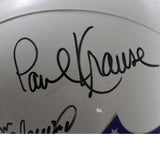 Blanda Brodie Krause +10 Autographed NFL Alumni F/S 2-Bar Helmet Beckett 55421