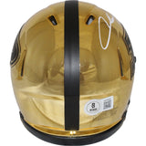 Aidan O'Connell Signed Purdue Boilermakers Chrome Mini Helmet Beckett 43667
