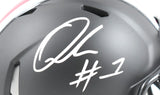 Quinshon Judkins Signed Ohio State Black Speed Mini Helmet - Beckett W Hologram