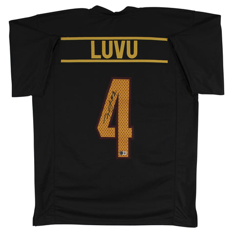 Frankie Luvu Authentic Signed Black Alternate Pro Style Jersey BAS Witnessed