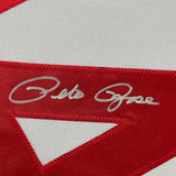 Framed Autographed/Signed Pete Rose 35x39 Cincinnati Grey Jersey JSA COA