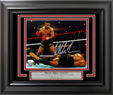 Mike Tyson Autographed Signed Framed 8x10 Photo Standing Over JSA