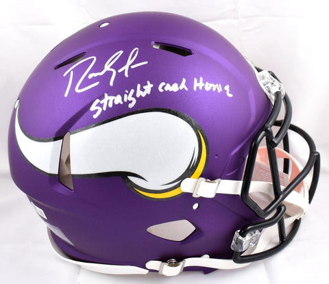 Randy Moss Signed Vikings F/S Speed Authentic Helmet w/Straight Cash- BA W Holo
