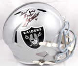 Sebastian Janikowski Signed Raiders F/S Speed Helmet w/Just Win Baby-Beckett W