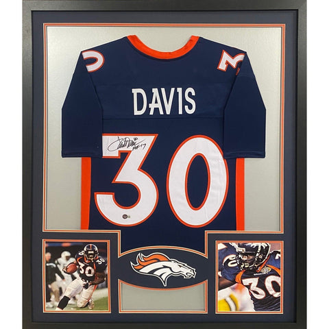 Terrell Davis Autographed Signed Framed Denver Broncos Jersey BECKETT