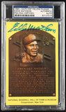 Eddie Matthew Signed Hall of Fame Postcard Boston, Milwaukee, Atlanta Braves PSA