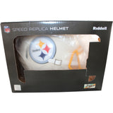 Hines Ward Signed Pittsburgh Steelers F/S Replica Helmet Retro Beckett WIT 58607