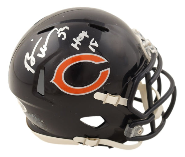 Brian Urlacher Signed Chicago Bears Mini Speed Helmet HOF 18 JSA QR