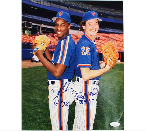 Dwight Gooden & Frank Viola Signed New York Mets Unframed 11x14 MLB Photo-2 Insc