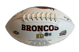 Chris Harris, Jr. & Aqib Talib Autographed Broncos White Panel Football BAS COA