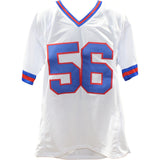 Lawrence Taylor Autographed Pro Style XL White Jersey Beckett Witness 49739