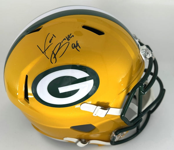 Packers Def Tackle KARL BROOKS Signed Full Size Replica Speed Helmet AUTO - JSA