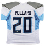 Tony Pollard Authentic Signed White Pro Style Jersey Autographed BAS Witnessed