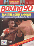 Sugar Ray Leonard Autographed Signed Boxing '90 Magazine Cover PSA/DNA #S42744
