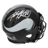 Adrian Peterson Autographed Vikings 2026 Salute to Service Speed Helmet Beckett