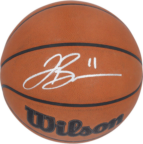 Autographed Jalen Brunson Knicks Game Used Basketball Item#13419794 COA