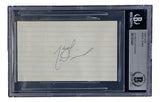 Marcel Dionne Quebec Nordiques Signed Slabbed Index Card BAS