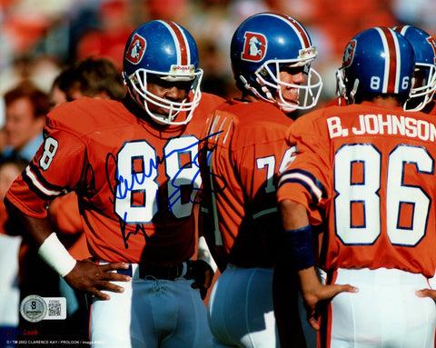 Clarence Kay Autographed/Signed Denver Broncos 8x10 Photo Beckett 57641