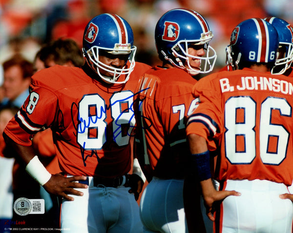 Clarence Kay Autographed/Signed Denver Broncos 8x10 Photo Beckett 57641