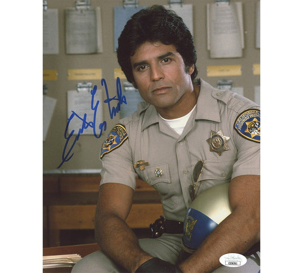 Erik Estrada Signed CHiPs Unframed 8x10 Photo in Uniform
